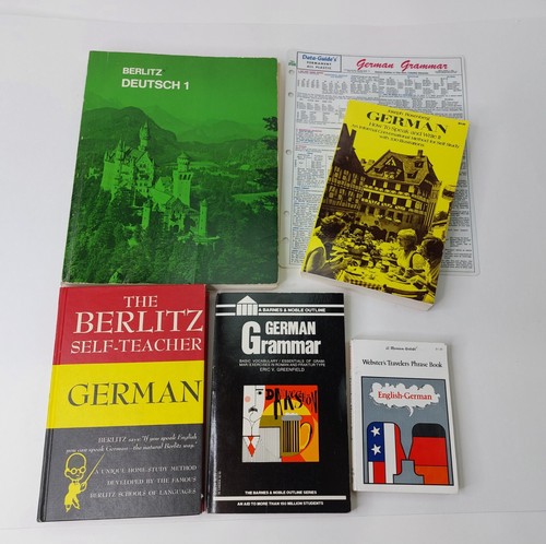 Vintage Lot 5 German Language Grammar Books Travel Phrase Book Grammar Guide - Imagen 4 de 20