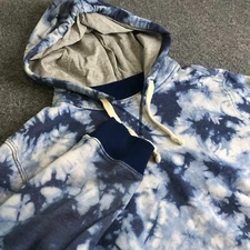 Chubbies Sweatshirt M Blue  Tie Dye Pullover Hoodie Motelcore Hippie Streetwear