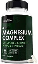 Magnesium Complex Supplement Extra Strength 350mg High Absorption Magnesium 90ct