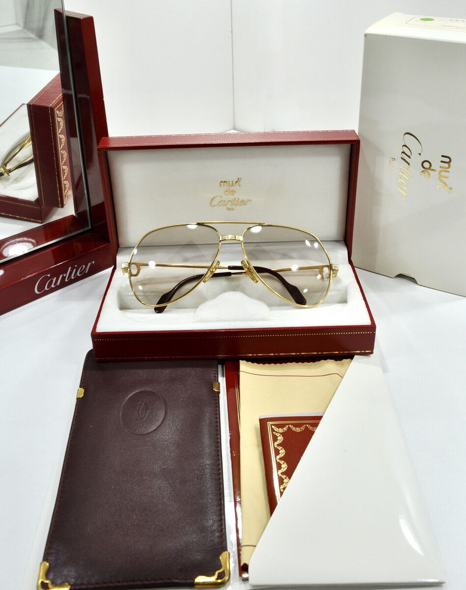 Vintage Cartier 1989 Santos Vendome Sunglasses Glasses Nos Vintage Cartier 1989 Santos Vendome Sunglasses Glasses Nos
