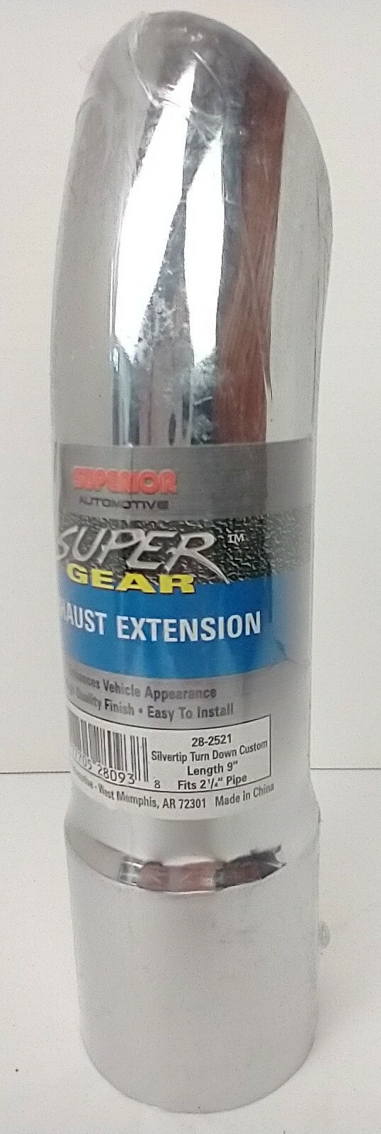 EXHAUST EXTENSION Exhaust Tail Pipe Tip 9” Fits 2 1/4in Pipe 282521