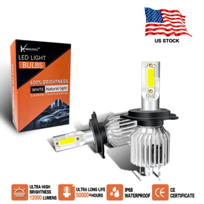H4 COB LED Headlight Bulb Combo Low Beams Bulbs 200W FOR Toyota Tacoma 97-15