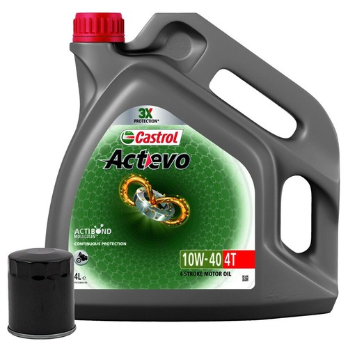 CUTTING KIT 4L Castrol ACTEVO 10w40 FILTER SUZUKI GSF Bandit Abs 650 2005-2012 - Picture 1 of 4