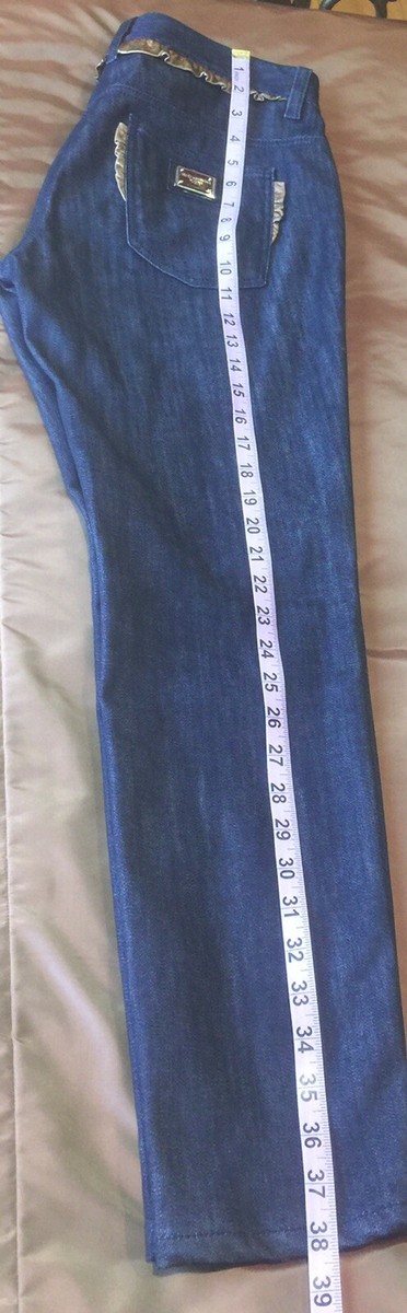 Pantalon Jean De Piste Dolce & Gabbana Authentique Rare - Velours Noir, Style Fuselé Avec Harnais, Occasion Très Bon état, Italie