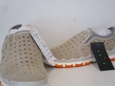 Ccilu Bandit Burch Suede/Mesh Walking Shoes Hemp White Grey Orange Size 6