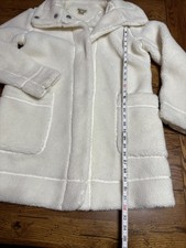 Duluth Trading Women's Ivory Wool Sherpa Coat Size Medium