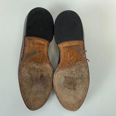 Allen Edmonds Leeds Oxford Shoes Pebble Grain Leather Brown 