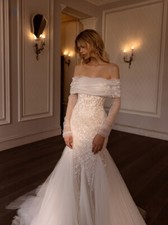 Appliques Wedding Dresses Mermaid Dress Bride Shiny Bridal Gown Vestido De Novia