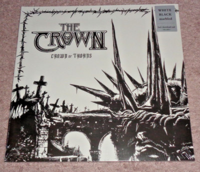 The Crown-Vinyl LP Schallplatte-Crown Of Thorns-White Black Marbled - NEUWARE!