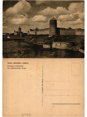 CPA AK NARVA Keskaegsed kindlustudsed Mittelalterlichen Burgen ESTONIA (406694)