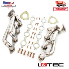 Ltec Shorty Headers For Chevy Gmc 03-06 Silverado Sierra 1500hd 2500hd 6.0l V8