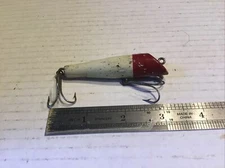 Vintage Red Head Fishing Lure Plug Unknown Maker.