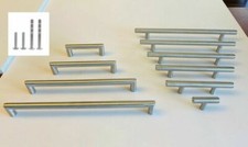 Mueble de cocina moderno de acero inoxidable de níquel cepillado barra tiradores manijas herrajes