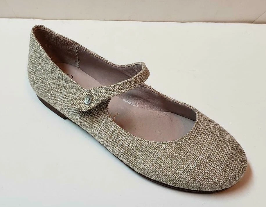 New Beautiful Designer PAPANATAS Girls Gold Beige Mary Jane Shoes