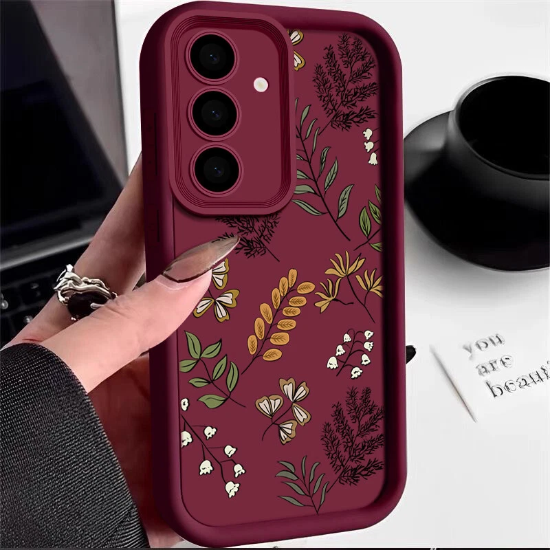 Samsung Galaxy A15 A35 A54 S24 FE Flower Silicone Phone Case  