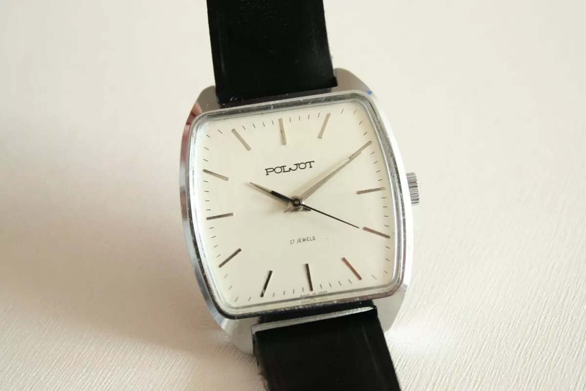Poljot square watch discount