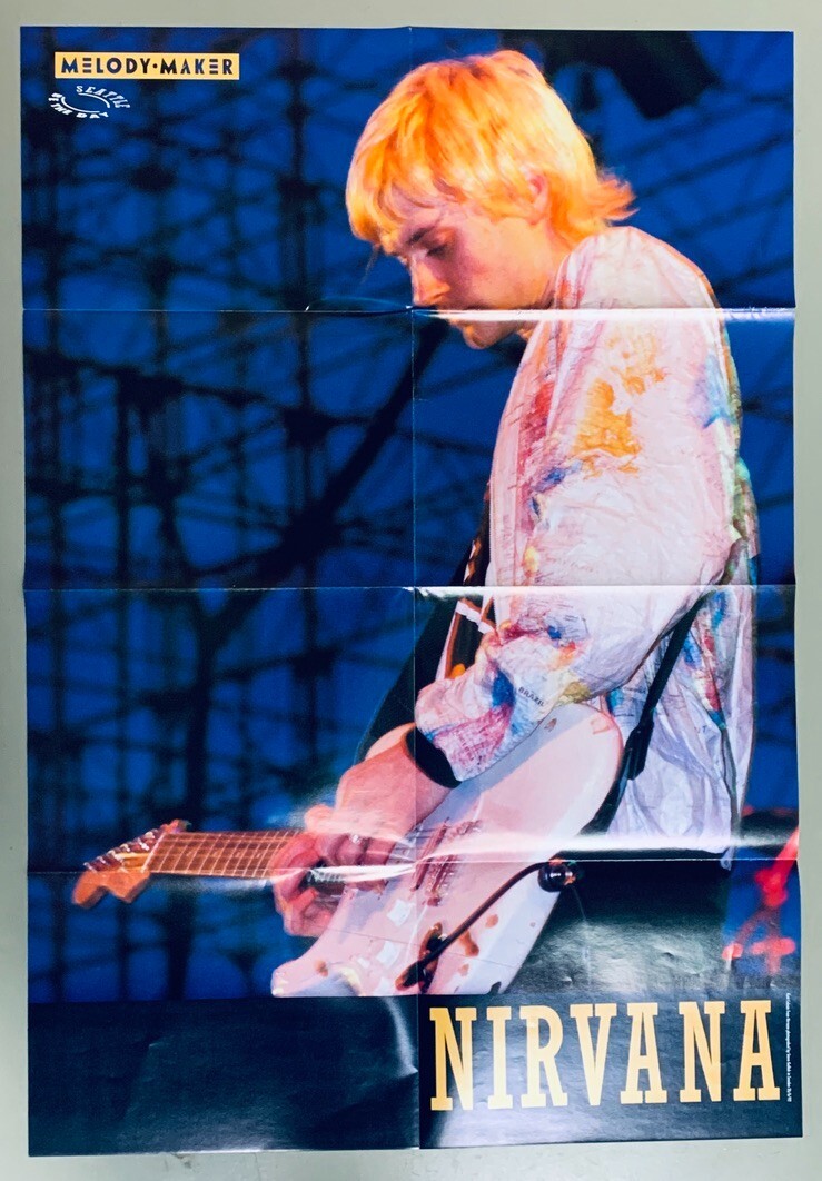 Nirvana  Cobain live ポスター Kurt Cobain - Live On Stage - Nirvana - Officially Licensed
