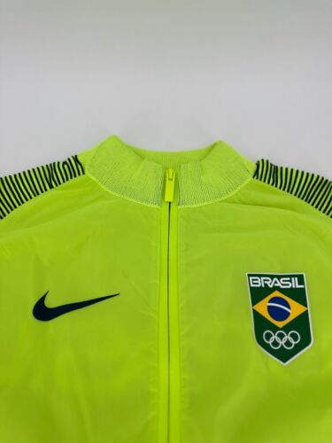 Nike Jacket Mens Large NikeLab Volt Green Reveal Team Brazil Rio Olympics 2016 - Picture 2 of 21