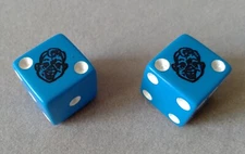 #745 - Pair vintage Howdy Doody advertising dice. Advertising nuts.