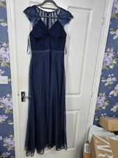 Coast Ladies Navy Blue Cocktail Dress Ball Gown Lace Size 12
