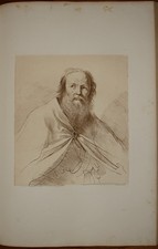 Bartolozzi Guercino ritratto uomo old print stampa antica 1818 man portrait