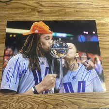 Brittney Griner & Diana Taurasi Autographed 11x14 Photo Pheonix Mercury