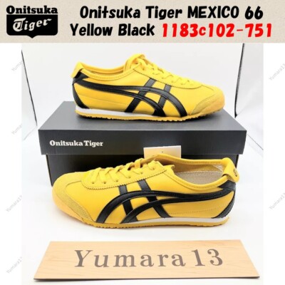 Onitsuka Tiger MEXICO 66 Yellow Black Unisex Size 1183c102-751