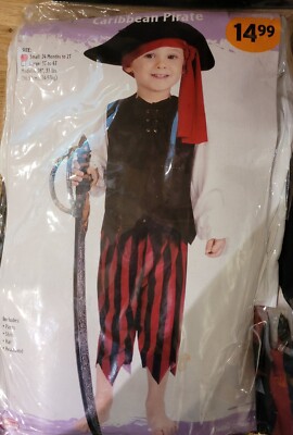 Fun World Caribbean Pirate Size Small Toddler 