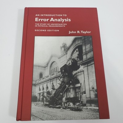 Introduction to Error Analysis Hardcover John R. Taylor Second Edition HC Book