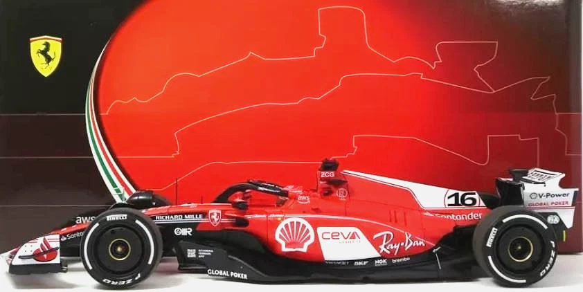 BBR MODELS 231816E FERRARI SF-23 GP F1 LAS VEGAS 2023 LECLERC 1/18 SCALE MODEL - Immagine 2 di 4