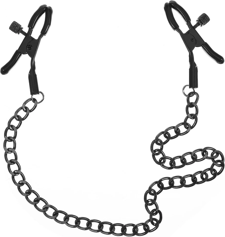 Elegantes abrazaderas de pezón de acero inoxidable cadena corporal ligero ajuste cómodo Foto 3 de 4