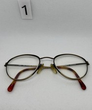 Geoffrey Beene Round Metal Eyeglasses GB-1046 Gold Brown 50-22-140