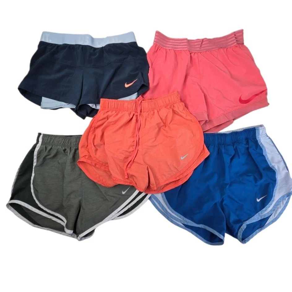 Nike Womens Lot of 5 Running Shorts Size Small Dri-FIT Gym Workout Fitness