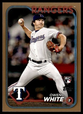 2024 Topps Owen White #5 Rookie Gold Parallel #'d 1503/2024 Texas Rangers