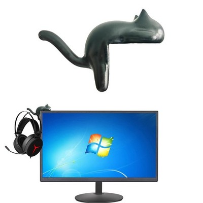 Cute Cat Tail Hook for Computer Screen Monitor Decor Desk Art Hook 1 PC