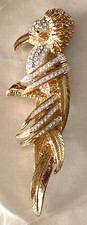 Mv Vellano Gold Plated Crystal Rhinestone Bird Motif Brooch 4 12 Euc Nos Mv Vellano Gold Plated Crystal Rhinestone Bird Motif Brooch 4 12 Euc Nos