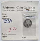 1934-P Mercury Winged Liberty Head Silver Dime, 90% Silver