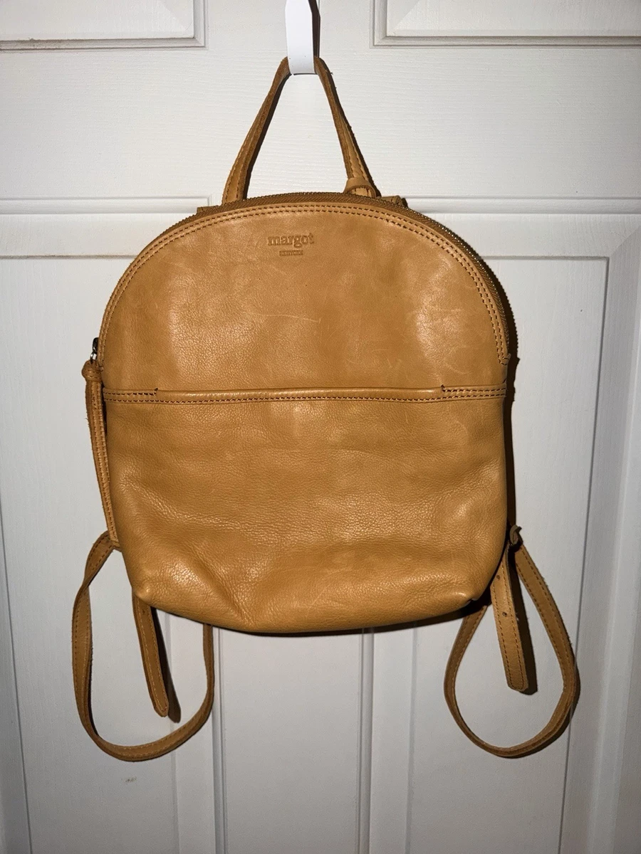 Margot New York Leather Backpack brown adjustable straps large soft lined inside Margot Backpack Bags & Handbags for Women for sale - eBay main image 4