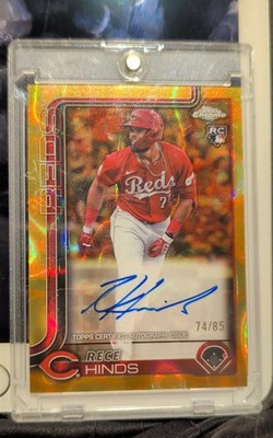2025 Topps Chrome Update - Auto Rece Hinds Gold & Orange Lava Lamp Refractor /85