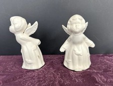 Vintage Christmas Decoration Ornament Ceramic Porcelain Bisque Angel Figurine