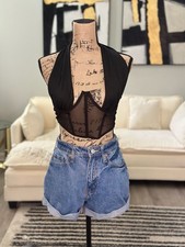 Strappy Corset Top In Black