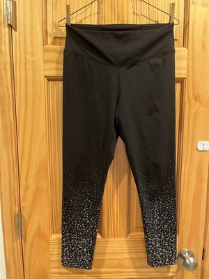 VICTORIA'S SECRET PINK ACTIVE ULTIMATE V HIGH WAIST LEGGINGS Size L Black/silver