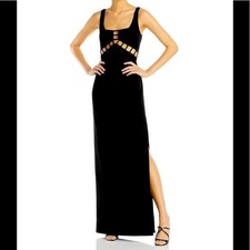 Cutout square neck gown