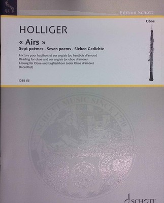 Airs: Sieben Gedichte von Philippe Jaccottet - Oboe, Englischhorn [2 Oboen/ 2 Ob