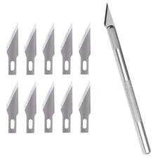 WA Portman Hobby Knife Set – 1pc Precision Craft Knife Set with 10 SK5#11 Ste...