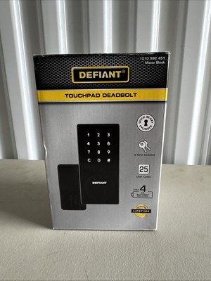 Defiant Touchpad Deadbolt Lock - Matte Black