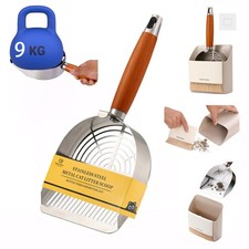 Custom Extra Thick Cat Litter Scoop Set with Holder and Broom   Heavy Duty Mu...