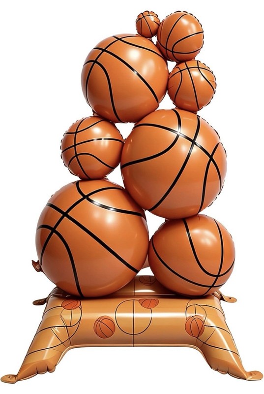 Reusable Standing Basketball Themed Foil Balloons For Birthday Party Parties