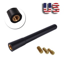Black 4 Short Antenna Mast Accessories For Chevy Silverado Gmc Sierra 2006-2021