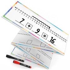 SCRIBBLEDO 0-100 Dry Erase Number Line Board for Students Double Sided 4 Feet...